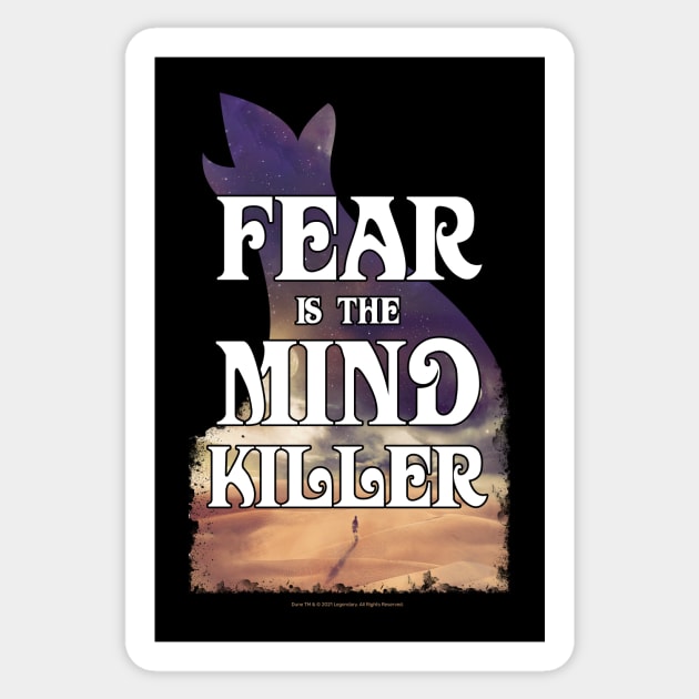 Fear Is The Mind Killer Sand Dunes Vintage Sticker by Dream Artworks